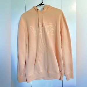 peach orange vans hooded sweatshirt women’s size large